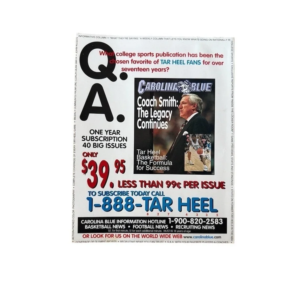 John Kilgo's Carolina‎ Basketball Magazine 1997-98 UNC Tar Heels Dean Smith
